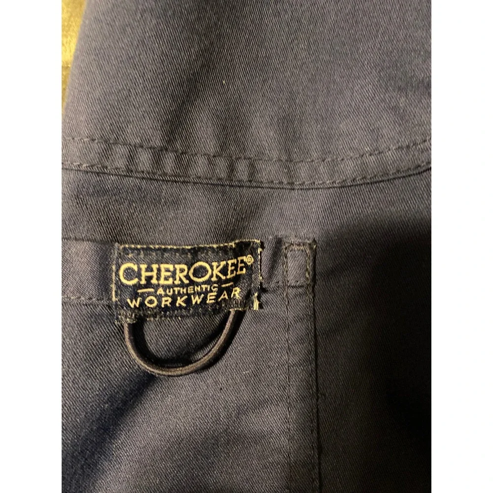 Cherokee Workwear Navy Blue Scrub Pants Cargo Drawstring WW120 Mens Medium 0185